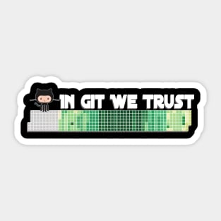 Git Commit Heatmap tee – In Git we trust Sticker